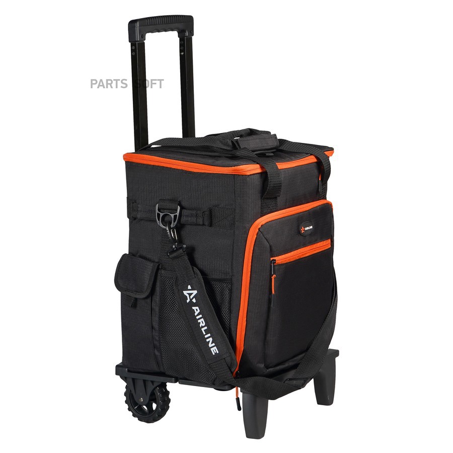 Сумка-холодильник термосумка 48 л (34х29х49 см) "AIRLINE" (на колесах с телескоп. ручкой водонепр.) - AIRLINE None None